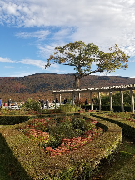 The labyrinth garden near the overlook at The Hildene